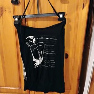 Chic Black Graphic Tank Top